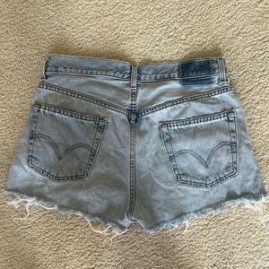 Levi’s Repurposed & Distressed Light Denim Shorts